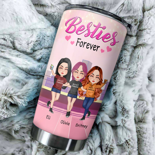 Personalized Best Friends Girl Sunflower Tumbler - Teeruto