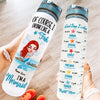 Mermaid Custom Tracker Bottle I Drink Like A Fish God Says I Am Personalized Gift