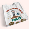 Fishing Custom Shirt Hooked On Being Grandpa Personalized Gift For Father