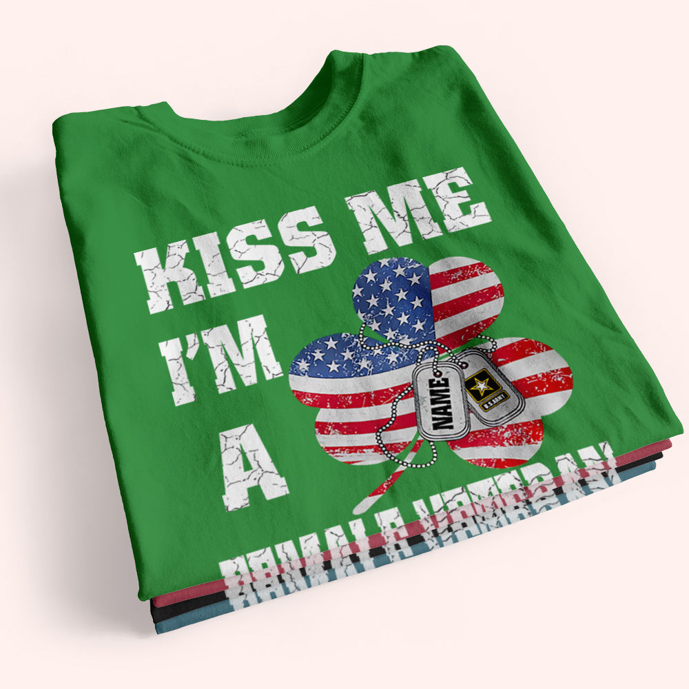 Veteran Custom Shirt Kiss Me I'm A Female Veteran Personalized Gift