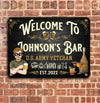 Veteran Custom Metal Sign Welcome To My Bar Personalized Gift