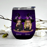 Witch Custom Wine Tumbler Best Witches Here's To Another Year Of Bonding Over Alcohol Personalized Best Friend Gift