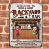 Family Custom Metal Sign Backyard Bar Where The Neighbor Listen To Good Music Whether They Want To Or Not Personalized Gift