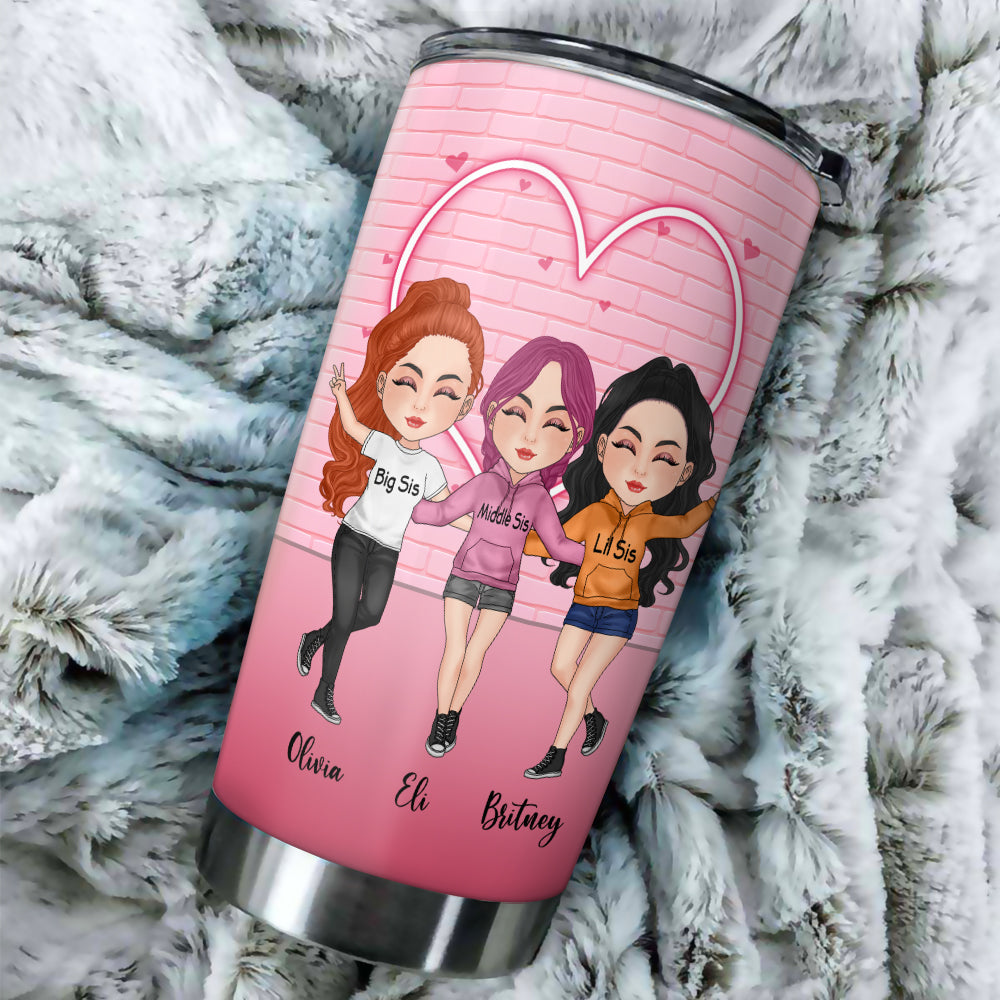 Sister Custom Tumbler I'd Walk Through Fire For You Funny Personalized Sibling Gift