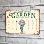 Gardening Custom Sign Grandma's Garden Where Love Grows Personalized Gift