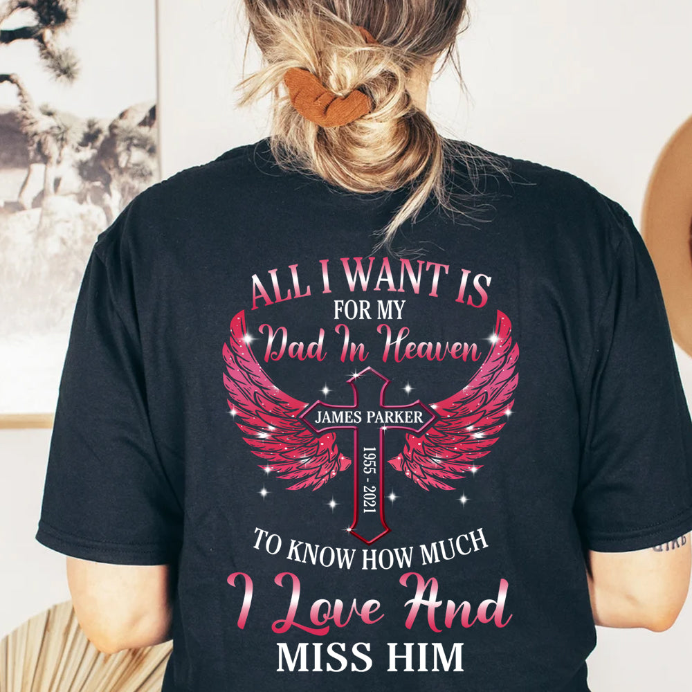 Memorial Custom All I Want In Heaven To Know How Much I Love And Miss Personalized Gift