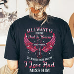Memorial Custom All I Want In Heaven To Know How Much I Love And Miss Personalized Gift