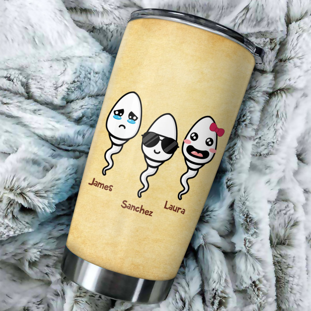 Dad Custom Tumbler Started From Your Balls Now We're Here Personalized Gift For Father