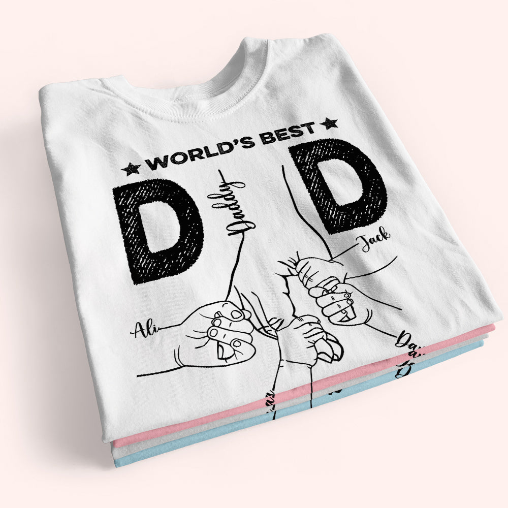 Dad Custom Shirt World's Best Dad Personalized Gift