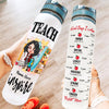 Teacher Custom Tracker Bottle Teach Love Inspire God Says I Am Personalized Gift