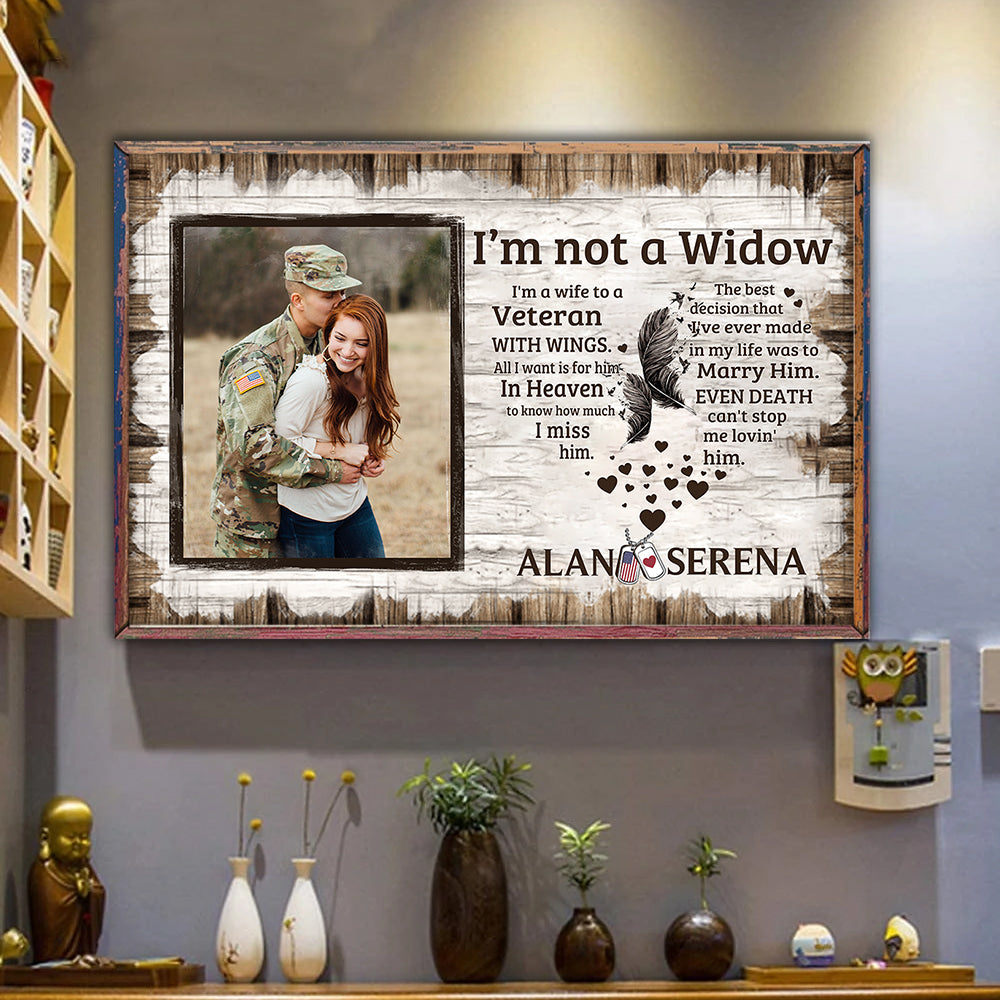 Veteran Custom Poster I'm Not A Widow Personalized Gift for Memorial Day