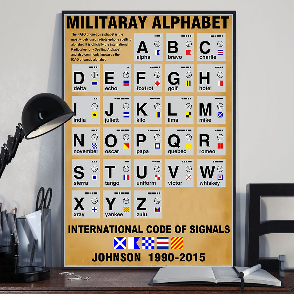 Veteran Custom NATO Alphabet Personalized Gift