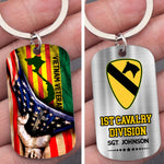 Vietnam Veteran Custom Keychain Unit And Division Personalized Gift