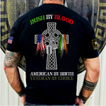 Veteran Custom All Over Printed Shirt Irish By Blood Veteran By Choice Personalized Gift