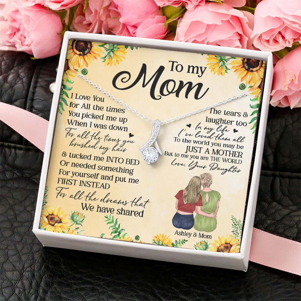 Mother's Day Custom Alluring Beauty Necklace Love You For All The Times Mom Personalized Gift