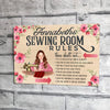 Sewing Room Custom Metal Sign Thou Shalt Not Personalized Gift