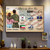 Military Couple Custom Poster Home Is Where The Army Send Us Personalized Gift