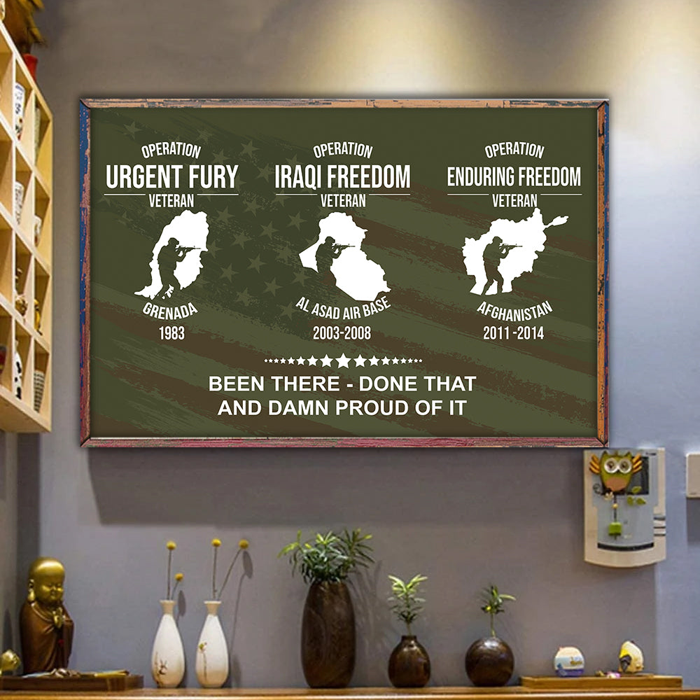 Veteran Custom Poster Operation Been There - Done That And Damn Proud Of It Personalized Gift