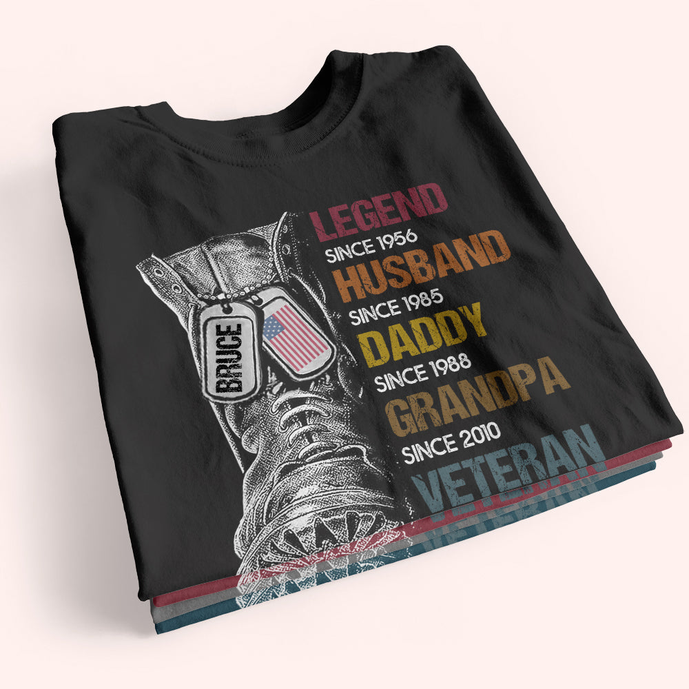 Veteran Custom Shirt Legend Husband Dad Grandpa Personalized Gift for Father's Day