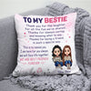 Bestie Custom Pillow Thank You For The Laughter We Are Best Friend Forever Personalized Gift