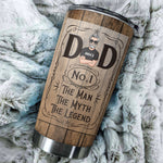 Dad Custom Tumbler Man Myth Legend Nutrition Facts Personalized Gift