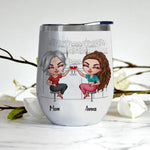 Mother Daughter Custom Wine Tumbler Like Mother Like Daughter Oh Crap Personalized Gift