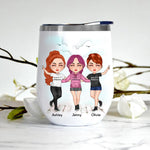 Bestie Custom Wine Tumbler You're An Idiot Funny Personalized Sibling Gift