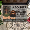 Veteran Custom Doormat A Veteran And His Commander-In-Chief Live Here Personalized Gift