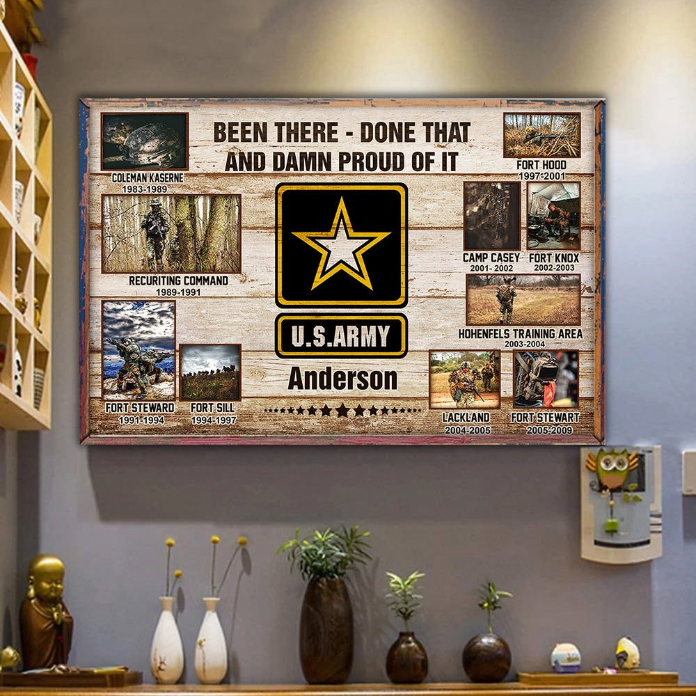 Veteran Custom Poster Miltary Unit and Base Personalized Gift