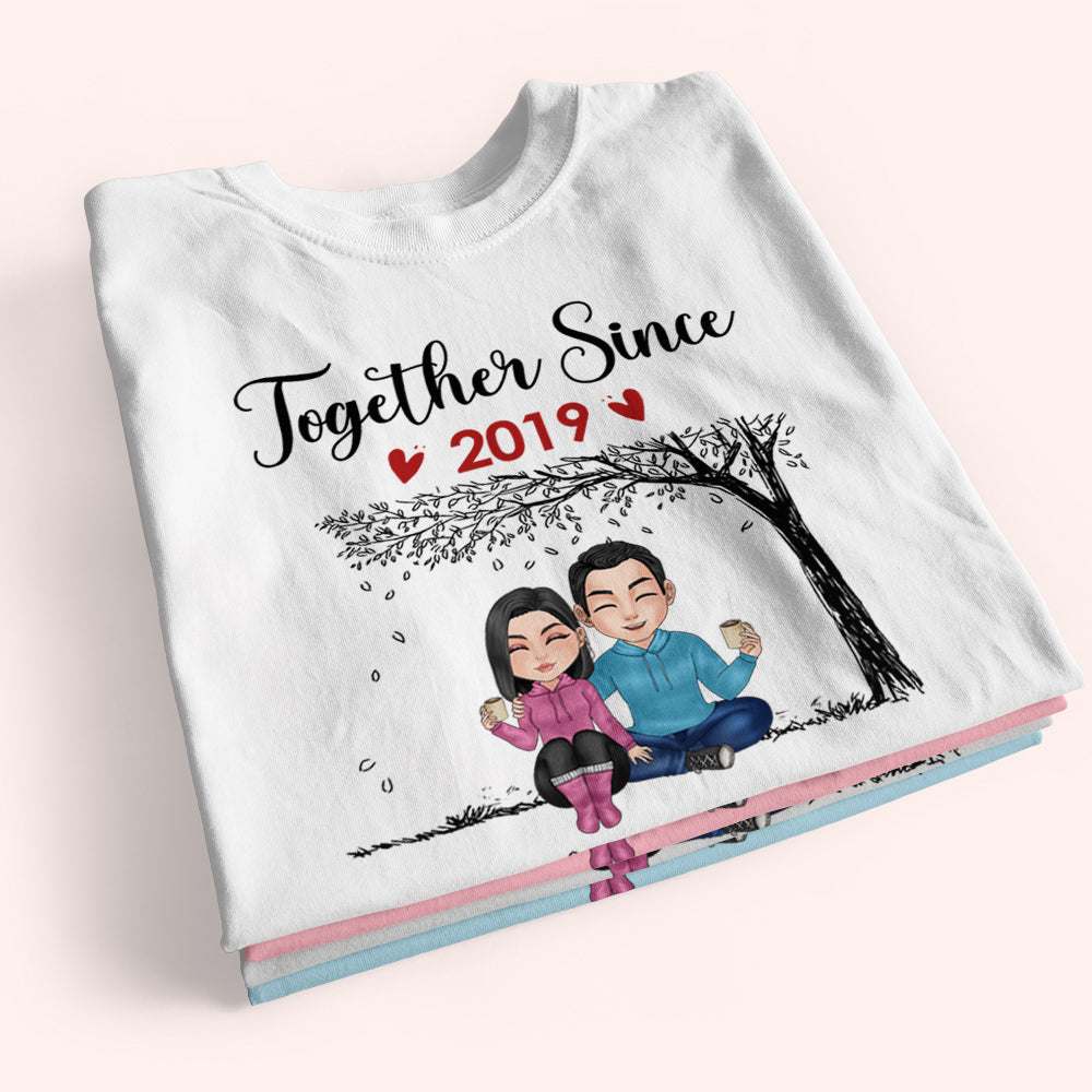 Couple Custom Shirt Together Since Personalized Anniversary Gift For Him Her