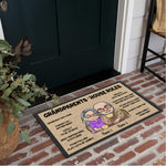 Grandparents Custom Doormat House Rules Personalized Gift