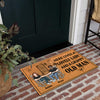 Married Couple Custom Doormat Here&#39;s Live A Lovely Lady And Grumpy Old Man Personalized Gift