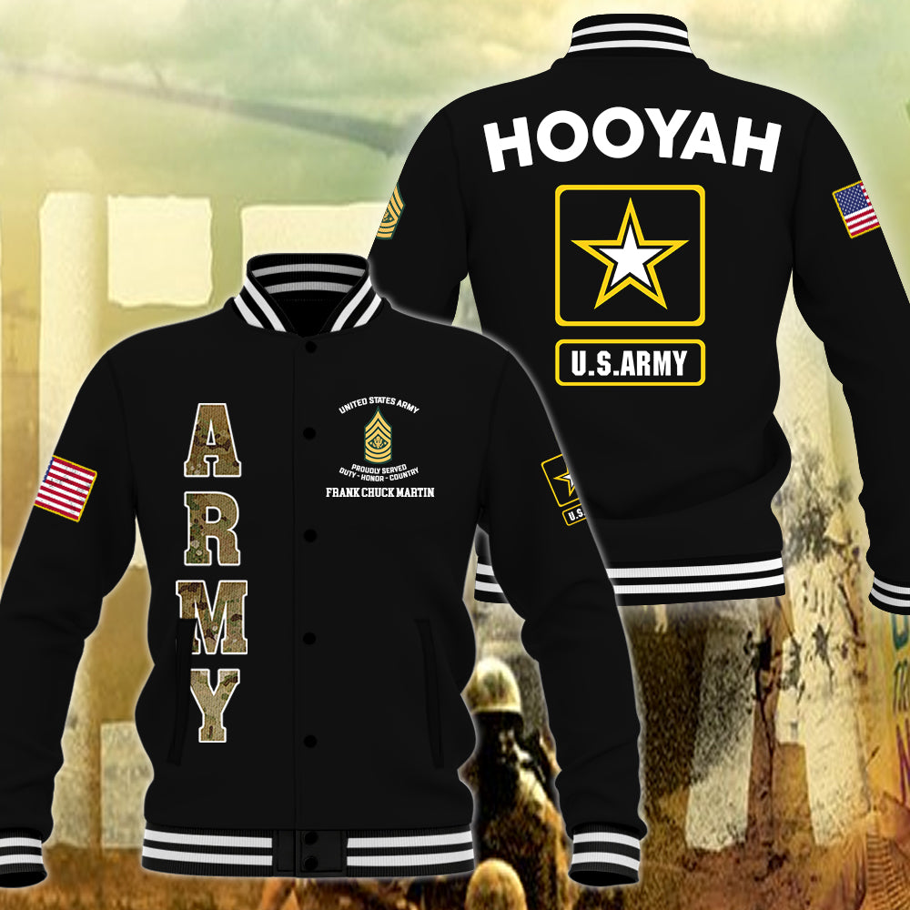 U.S Veteran Custom Jacket Proudly Served Personalized Gift