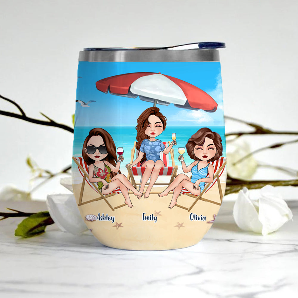 Bestie Custom Wine Tumbler We're Not Sugar Spice We're Sage Hood Wish A Mufuka Would Personalized Best Friend Gift