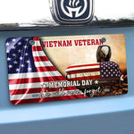 Veteran Custom Car License Plate Memorial Day We Will Never Forget Personalized Gift