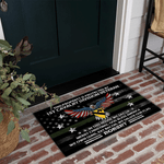 Veteran Custom Doormat This Property Is Protected By U.S Veteran Personalized Gift