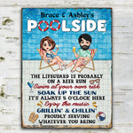 Pool Custom Metal Sign Family Pool Rule Funny Personalized Gift