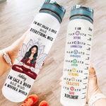 Yoga Custom Tracker Bottle I Am Divine Connected Expressive Personalized Gift