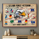 Veteran Custom Poster Duty Honor Country Personalized Gift