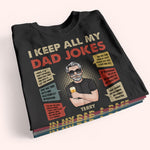 Dad Custom Shirt I Keep All My Dad Jokes In A Dad-a-base Personalized Gift For Father