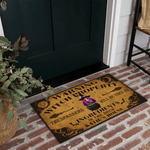 Witch Custom Doormat Warning Witch Property Personalized Gift for Halloween