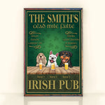 Dog Custom Poster Irish Pub Cead Mile Failte Patrick's Day Personalized Gift