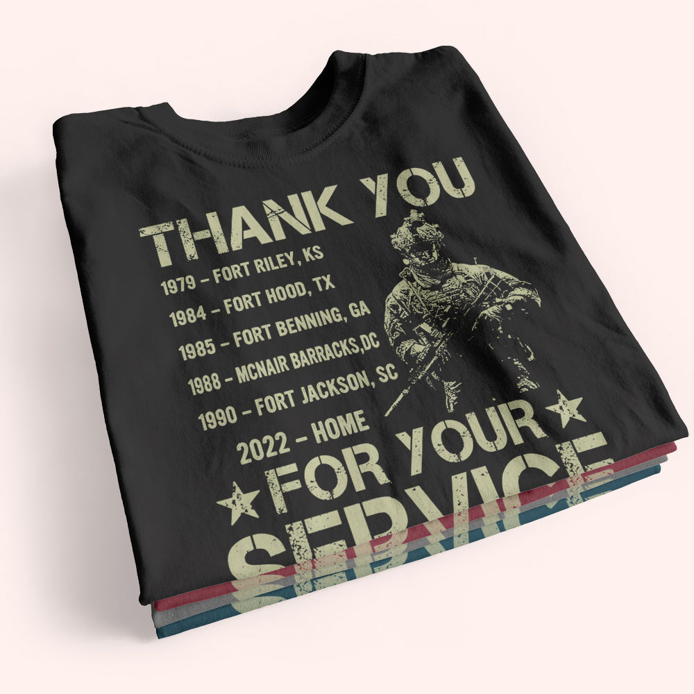 Veteran Custom Shirt Thank You For Your Service Personalized Gift
