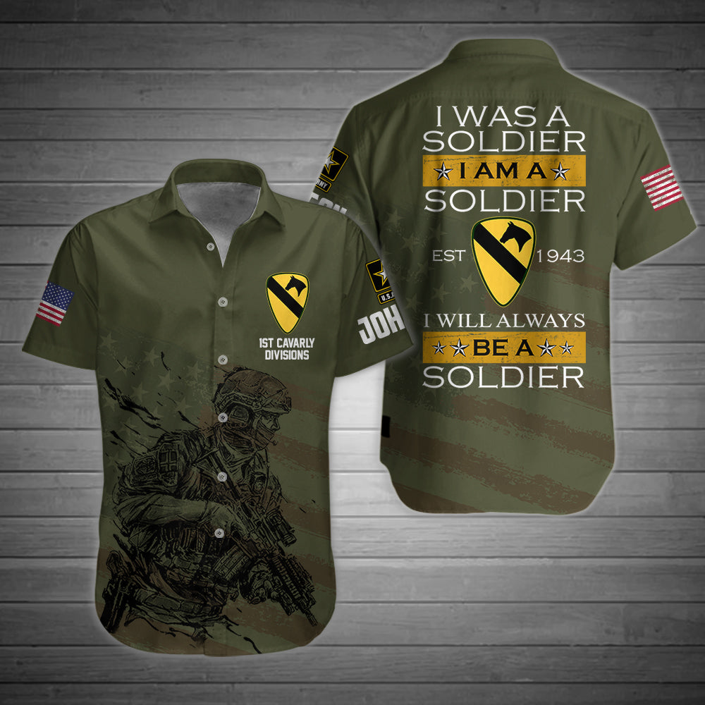 Army Veteran Custom Men Shirt I Am Always A Soldier Personalized Gift