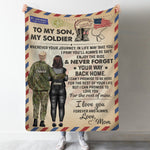 To My Soldier Custom Blanket Letter Personalized Gift