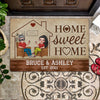 Couple Custom Doormat Home Sweet Home Personalized Gift