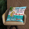 Mermaid Book Lover Custom Pillow Some Girls Are Born With The Beach In Their Souls Personalized Gift