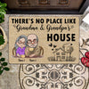 Grandparent Custom Doormat There&#39;s No Place Like Grandma And Grandpa&#39;s House Personalized Gift