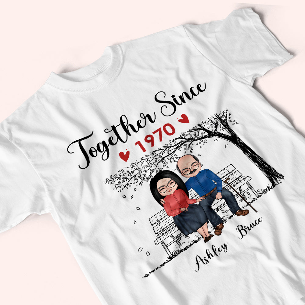 Couple Custom Shirt Together Since Personalized Anniversary Gift