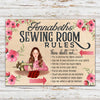 Sewing Room Custom Metal Sign Thou Shalt Not Personalized Gift